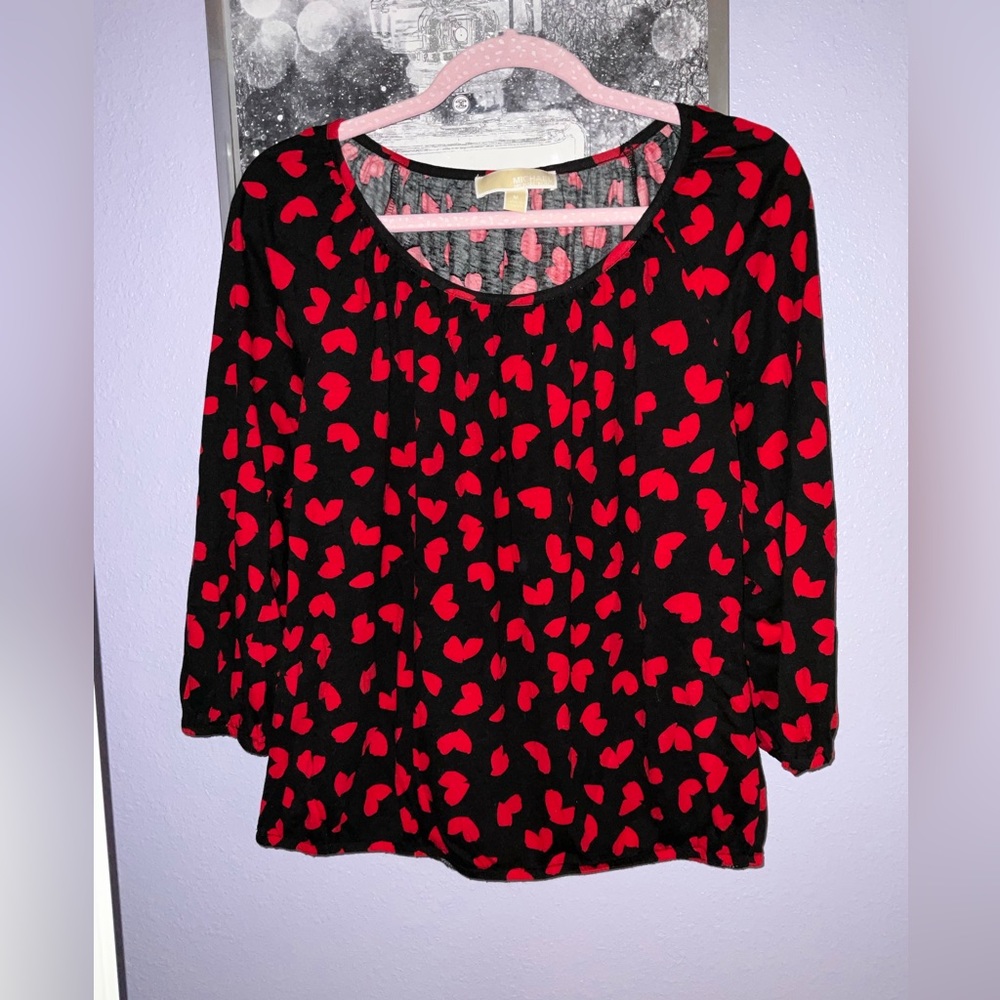 MICHAEL MICHAEL KORS HEART PRINT TOP PRELOVED